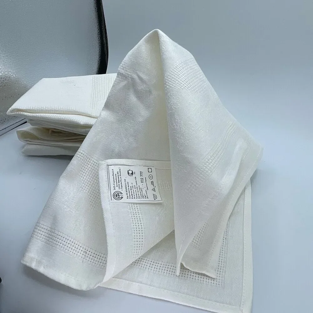 Lot of 12 new linen cotton Russian napkins 17.5” square Gavrilov-Yam Linen